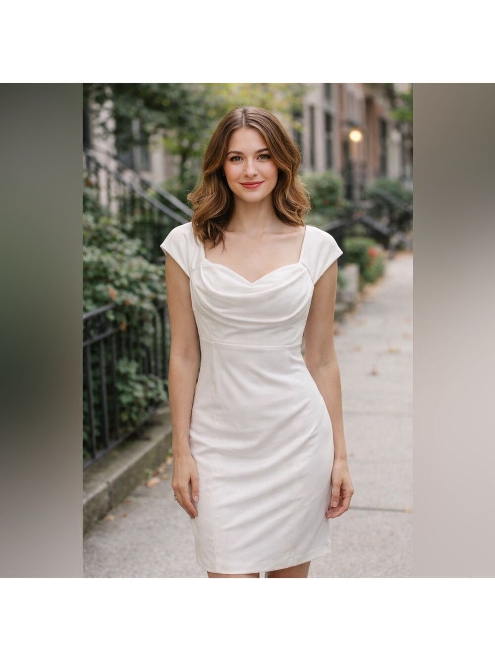 Lulus Wedding Dress Elegant White Cap Sleeve Dress Semi Formal Elegant Party